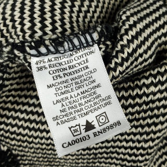 COTTON Striped Black and White Women's Sweater - Picture 11 of 11